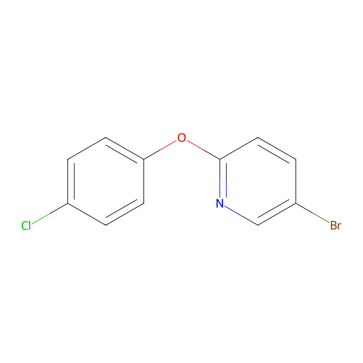 5-Bromo-2-(4-chlorophenoxy)pyridine molecular structure, CAS 28231-69-8
