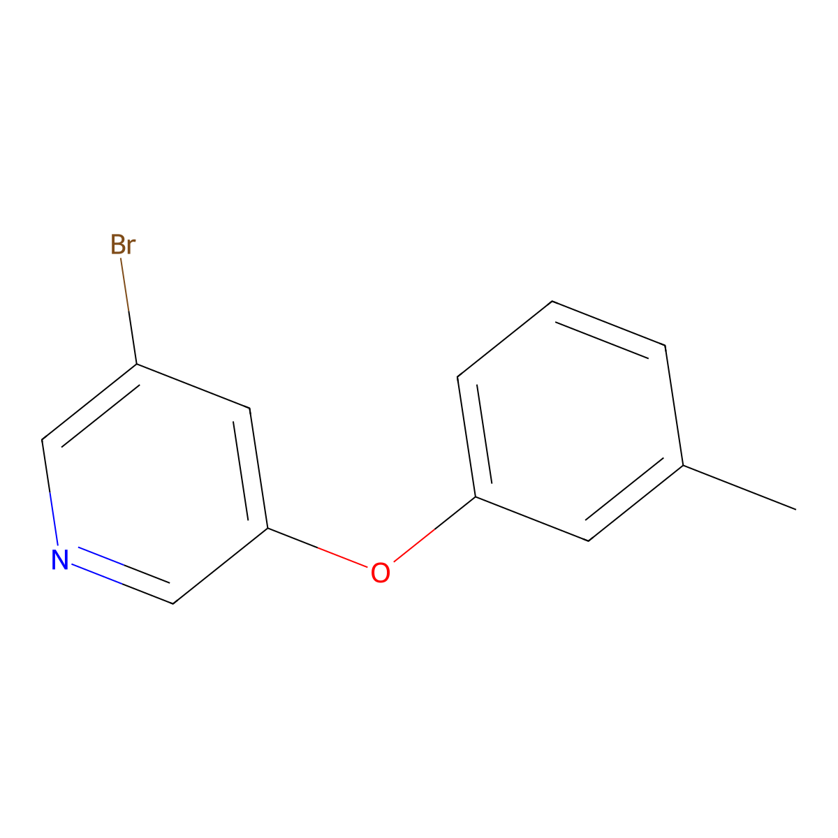 3-Bromo-5-(3-methylphenoxy)pyridine molecular structure, CAS 28231-75-6