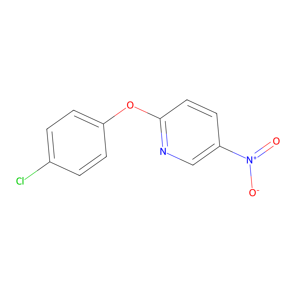 2-(4-Chlorophenoxy)-5-nitropyridine molecular structure, CAS 28232-30-6