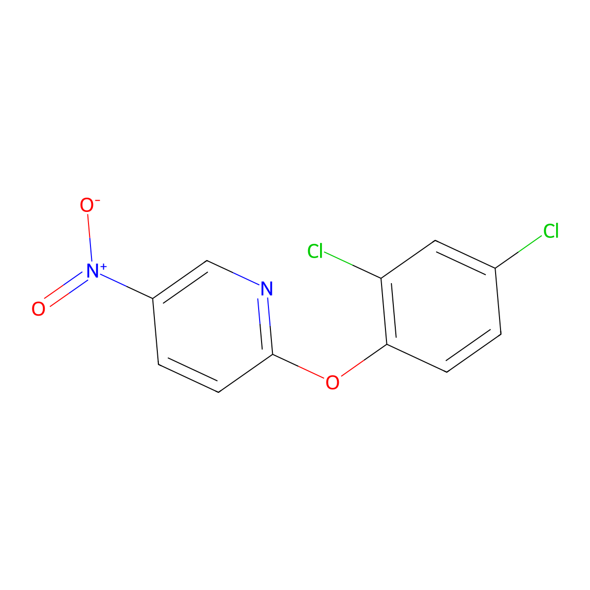 2-(2,4-Dichlorophenoxy)-5-nitropyridine molecular structure, CAS 28232-31-7