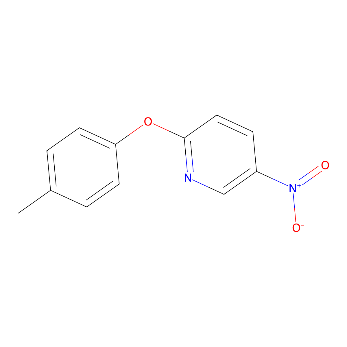 2-(4-Methylphenoxy)-5-nitropyridine molecular structure, CAS 28232-34-0