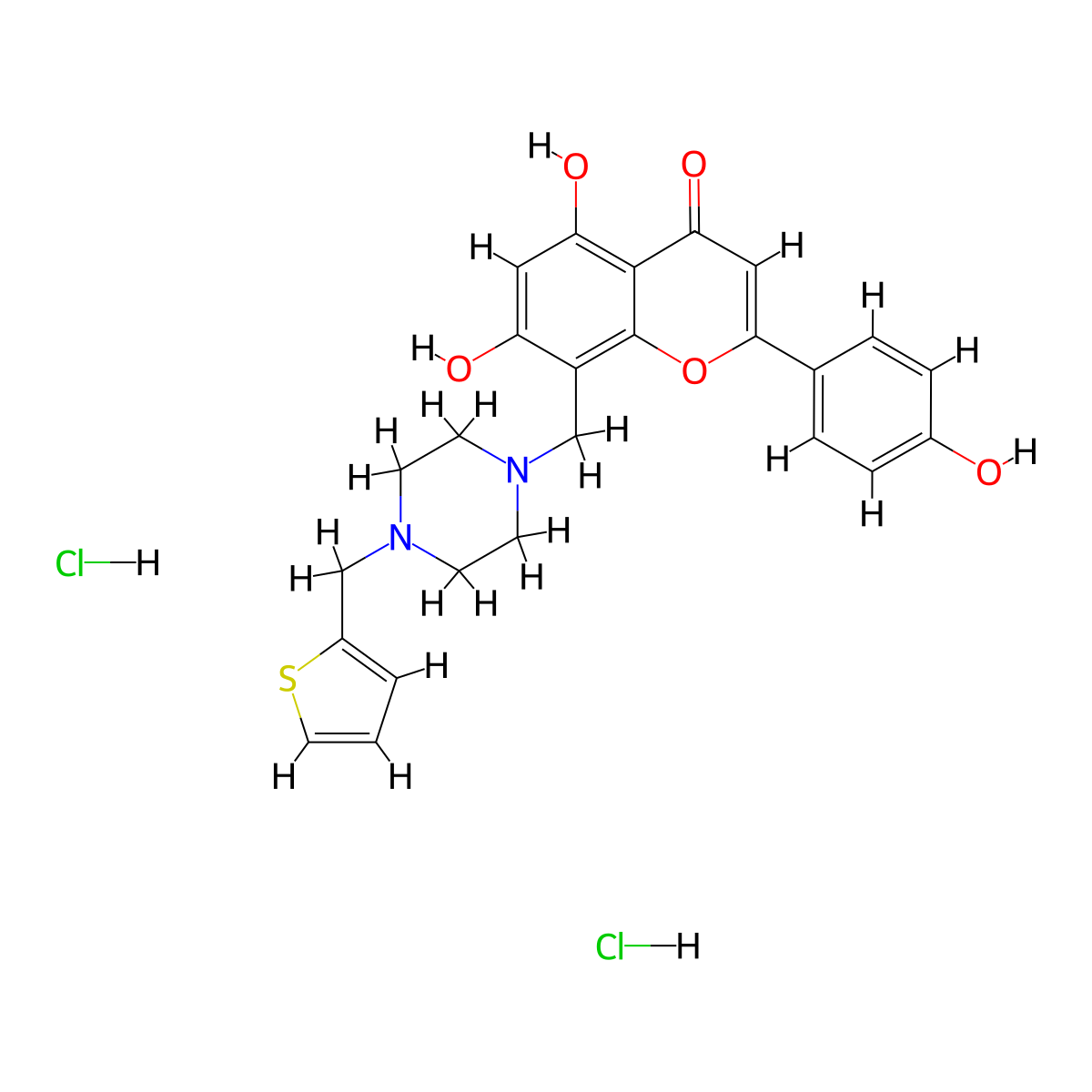 PARP1-IN-5 (dihydrochloride) molecular structure, CAS 2823308-89-8