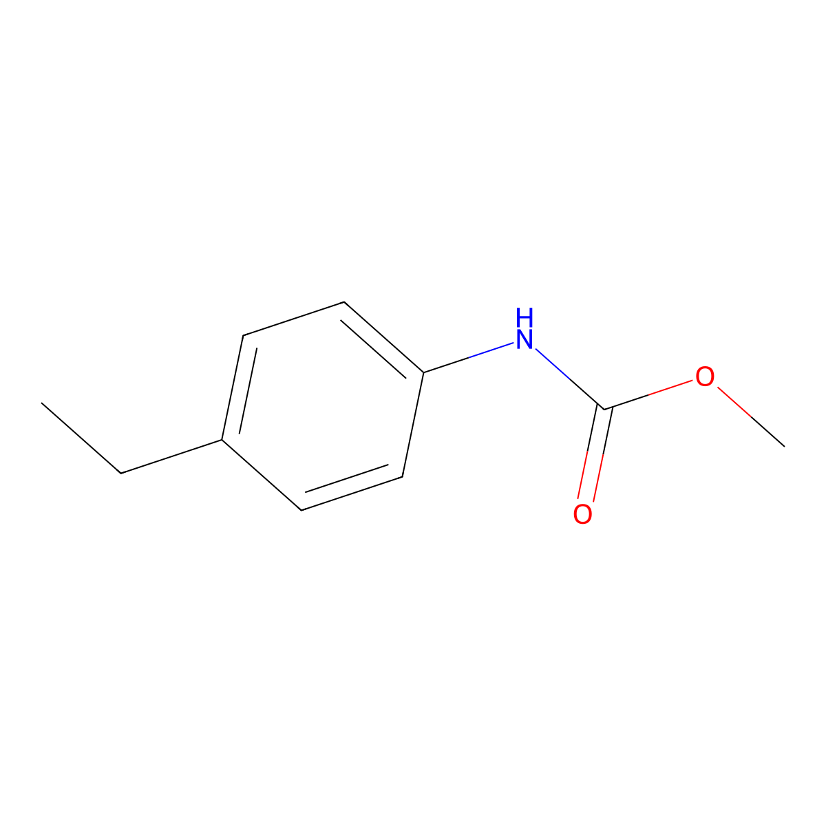 Carbamic acid, (4-ethylphenyl)-, methyl ester molecular structure, CAS 28238-55-3