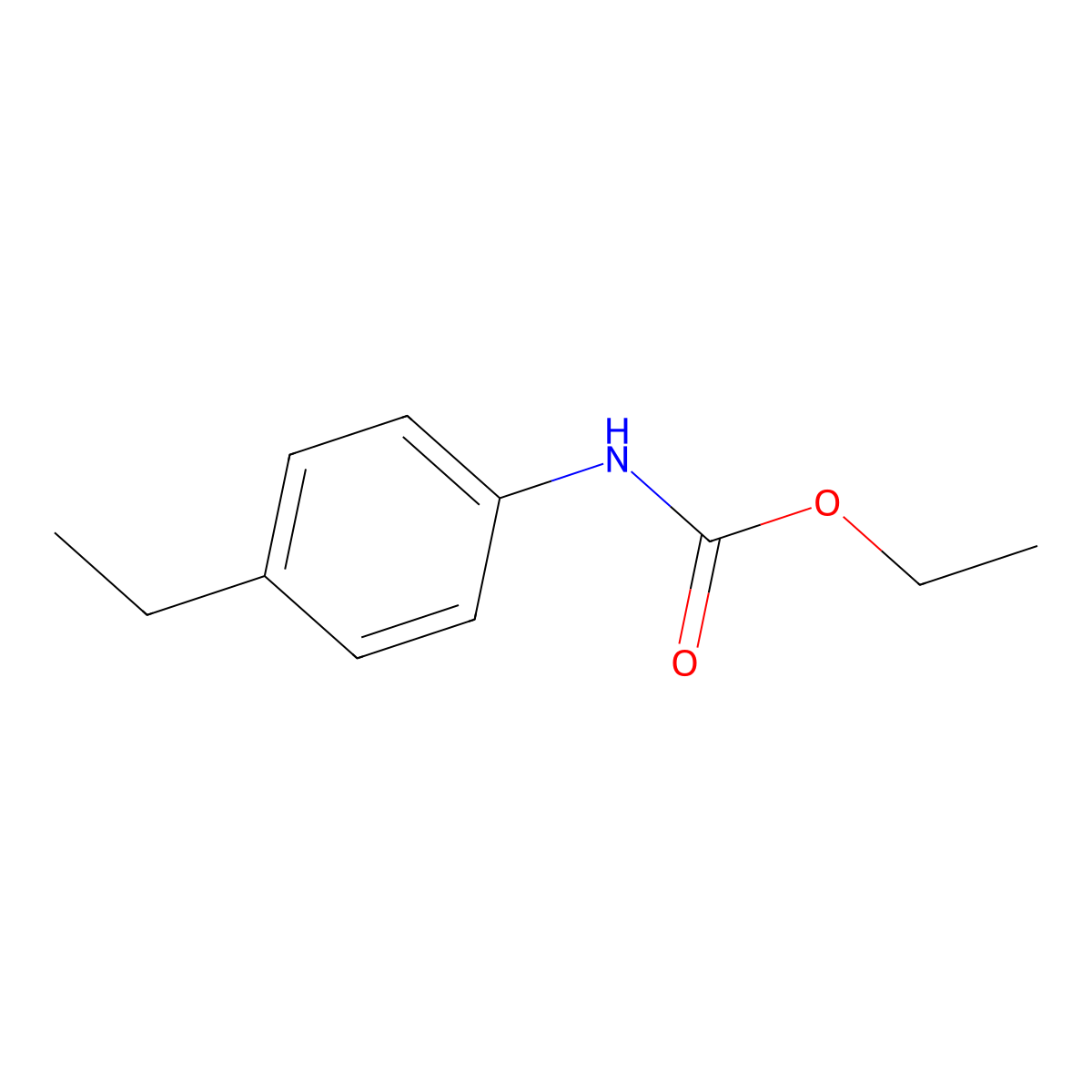 Carbamic acid, 4-ethylphenyl, ethyl ester molecular structure, CAS 28238-56-4