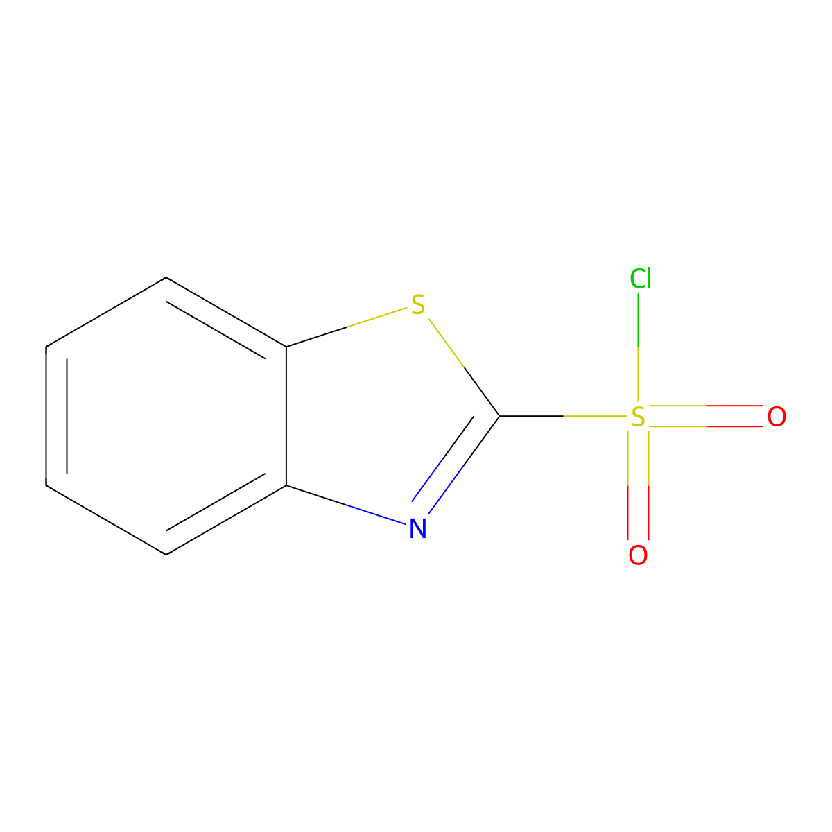 2-Benzothiazolesulfonyl chloride molecular structure, CAS 2824-46-6