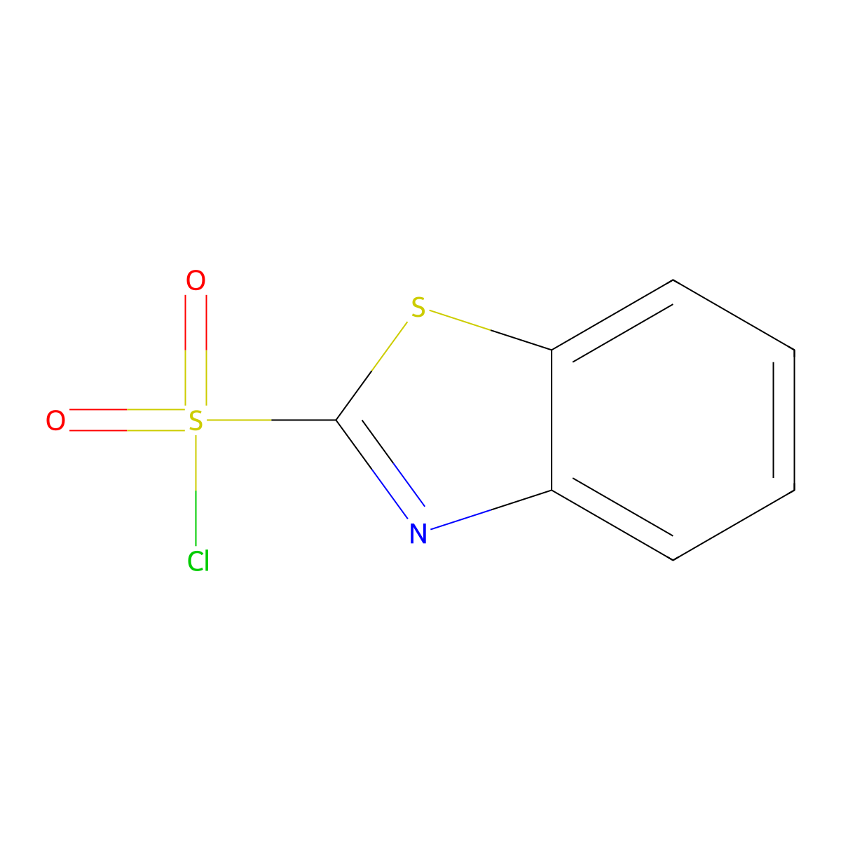 2-Benzothiazolesulfonyl chloride molecular structure, CAS 2824-46-6