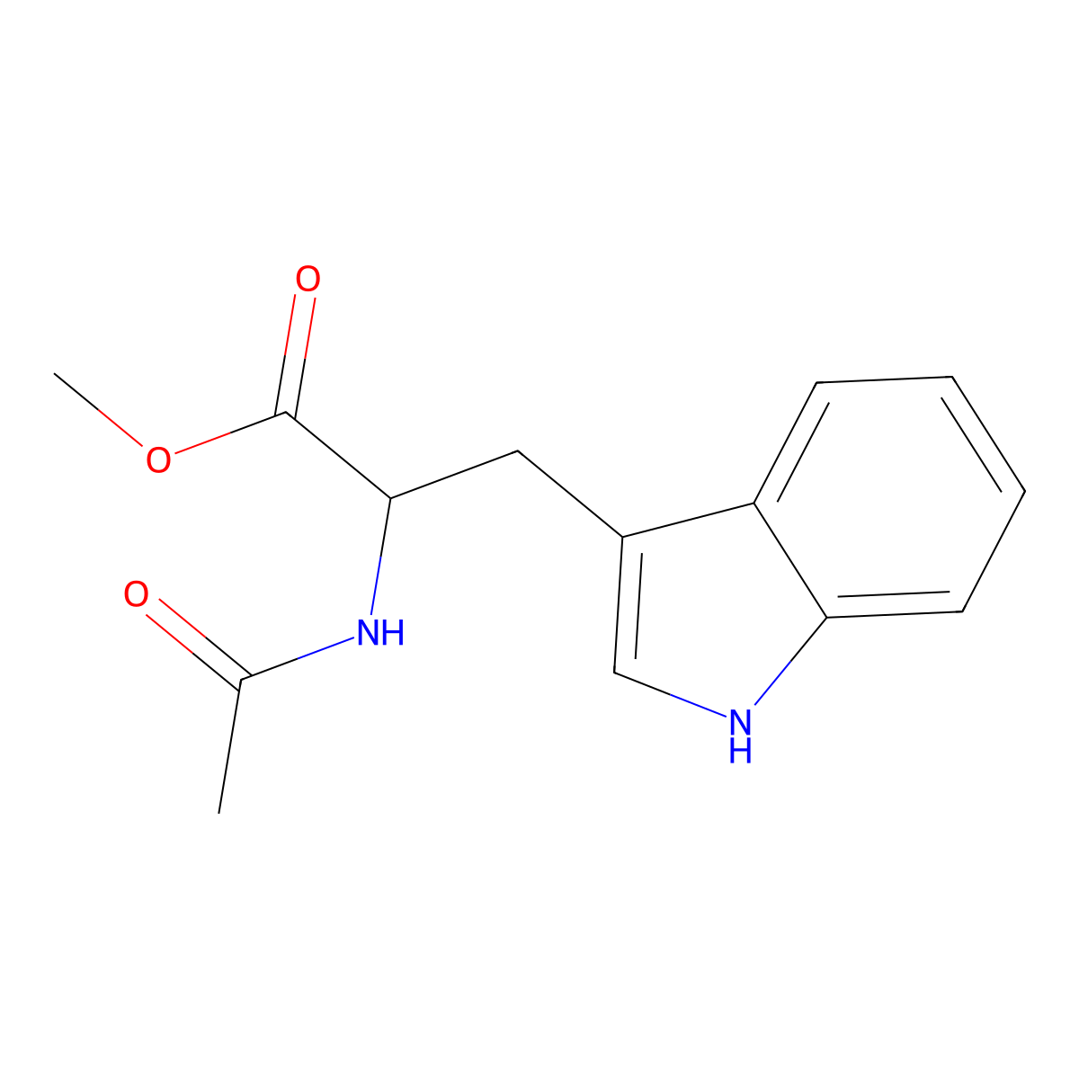 N-Acetyl-L-tryptophan methyl ester molecular structure, CAS 2824-57-9