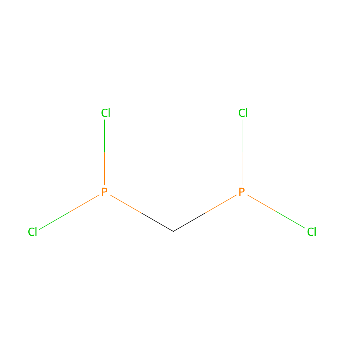 Bis(dichlorophosphino)methane molecular structure, CAS 28240-68-8