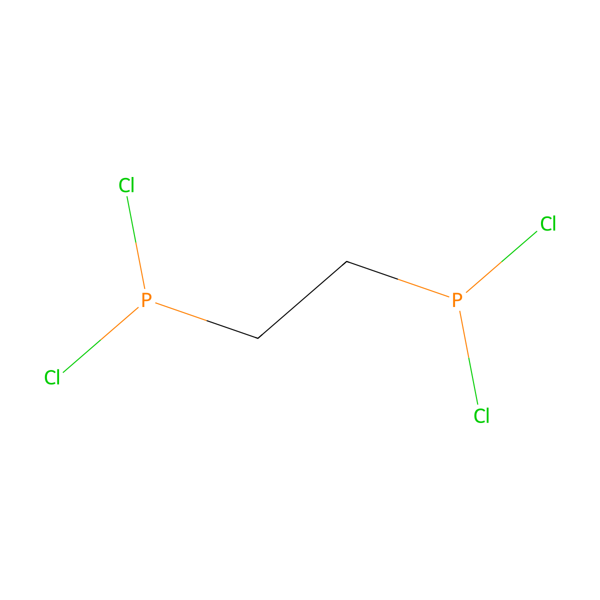 Phosphonous dichloride, P,P'-1,2-ethanediylbis- molecular structure, CAS 28240-69-9