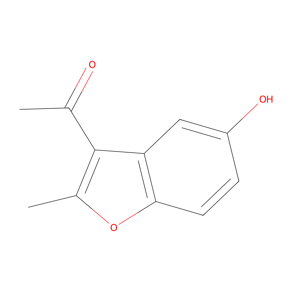 1-(5-Hydroxy-2-methyl-1-benzofuran-3-yl)ethan-1-one molecular structure, CAS 28241-99-8