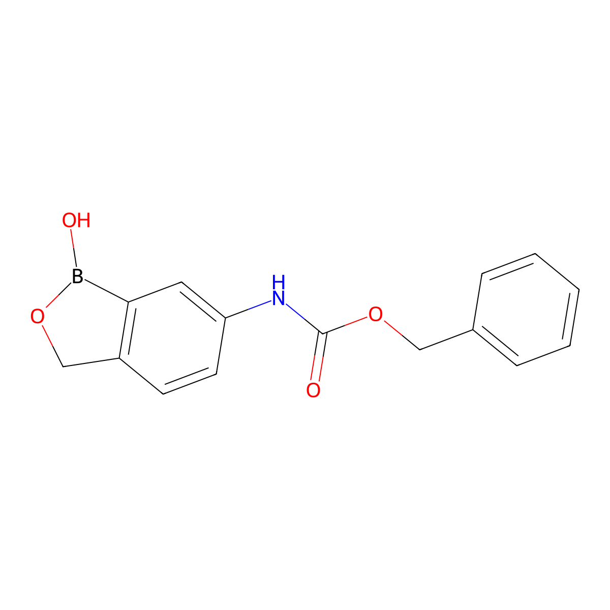 benzyl N-(1-hydroxy-1,3-dihydro-2,1-benzoxaborol-6-yl)carbamate molecular structure, CAS 2824235-75-6