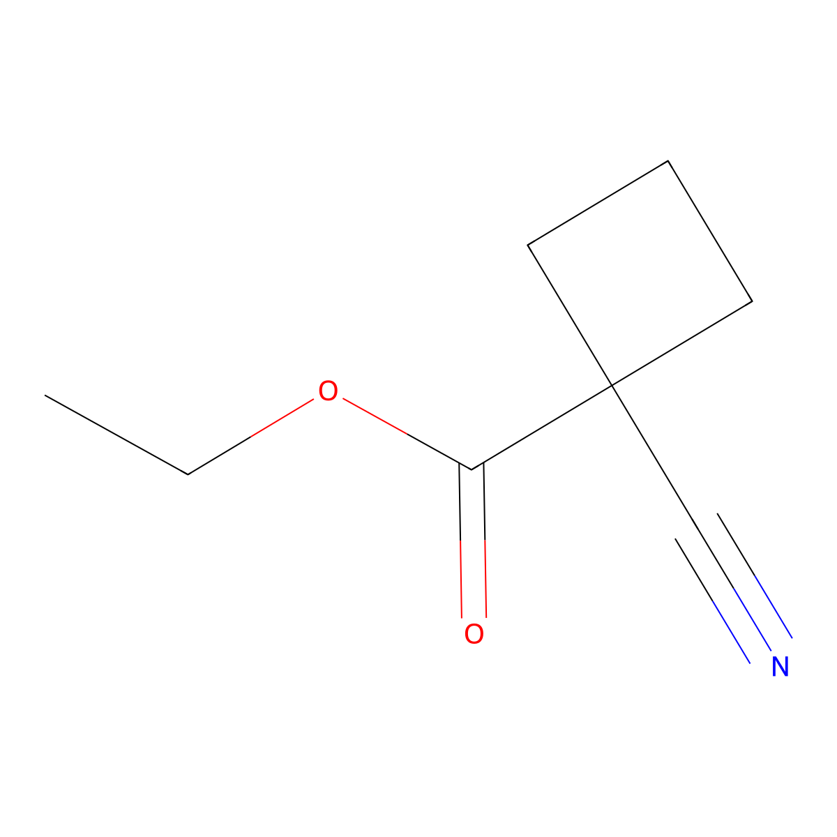 Ethyl 1-cyanocyclobutane-1-carboxylate molecular structure, CAS 28246-87-9