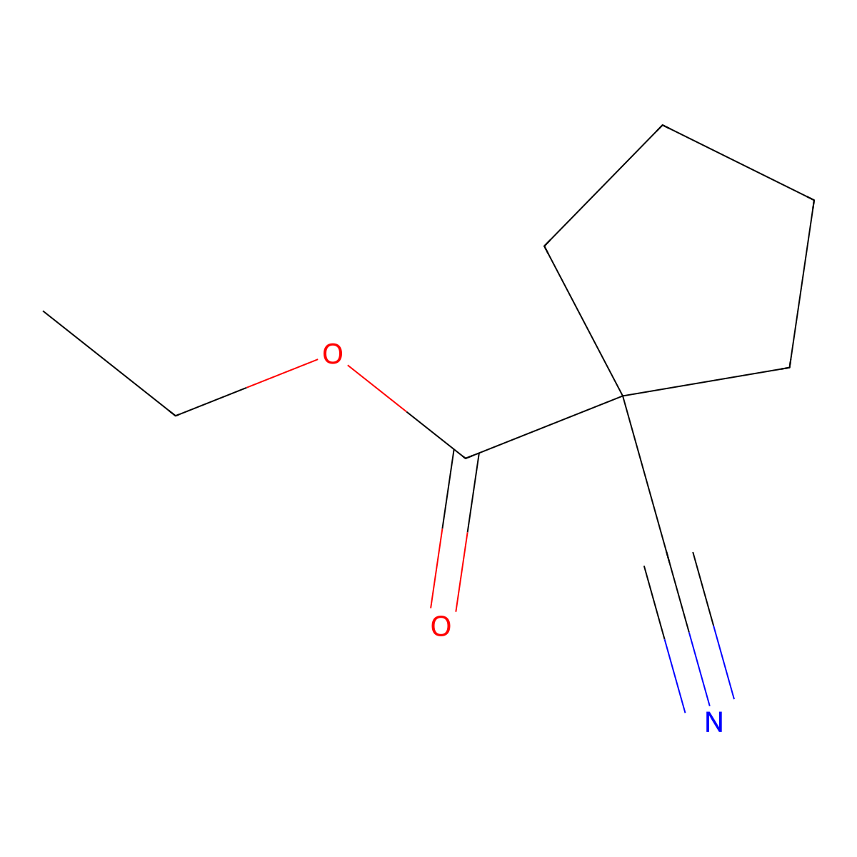 Ethyl 1-cyanocyclopentane-1-carboxylate molecular structure, CAS 28247-14-5