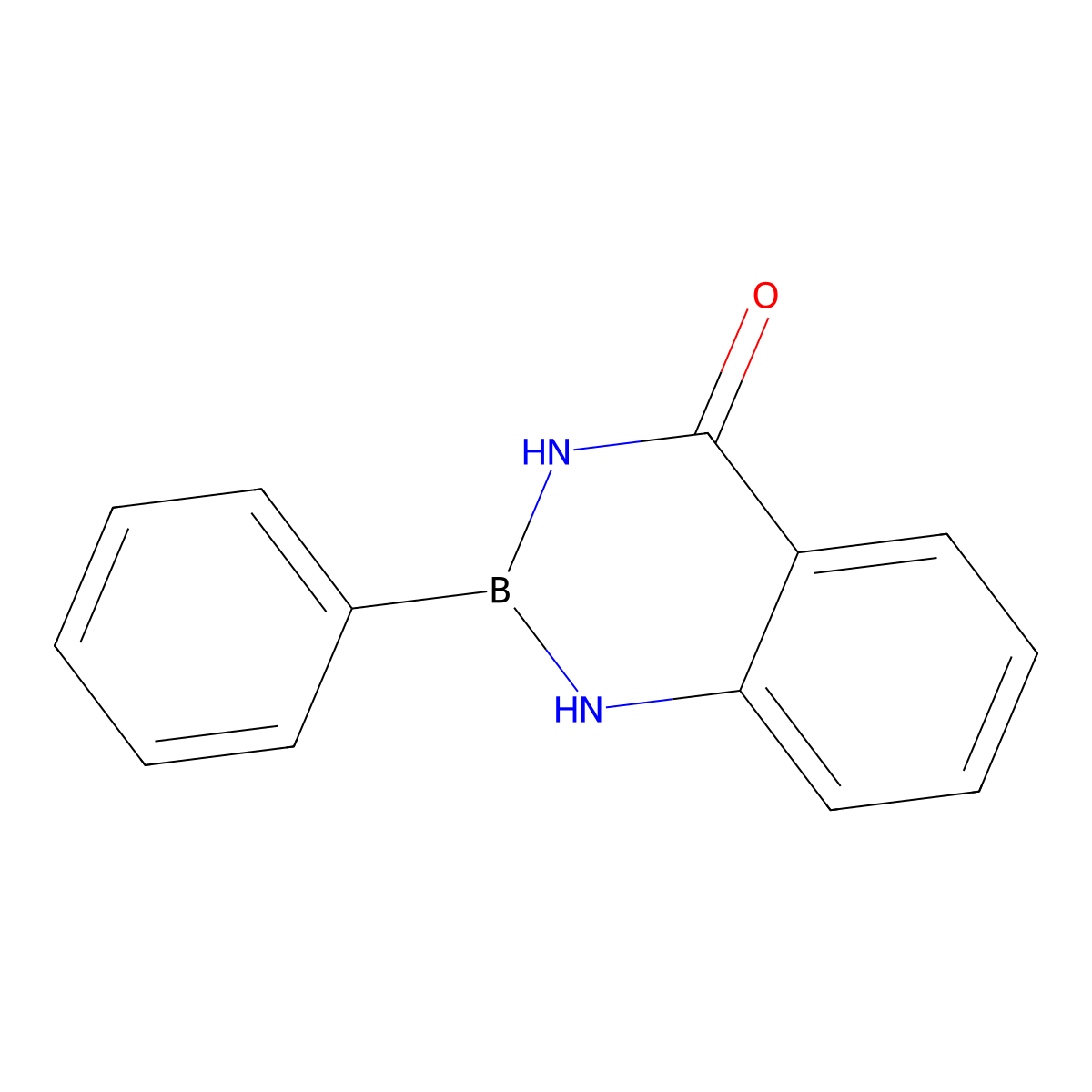 2-Phenyl-2,3-dihydrobenzo[D][1,3,2]diazaborinin-4(1H)-one molecular structure, CAS 28249-75-4