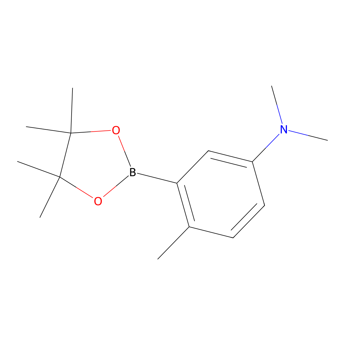 5-(Dimethylamino)-2-methylphenylboronic acid pinacol ester molecular structure, CAS 2824969-48-2
