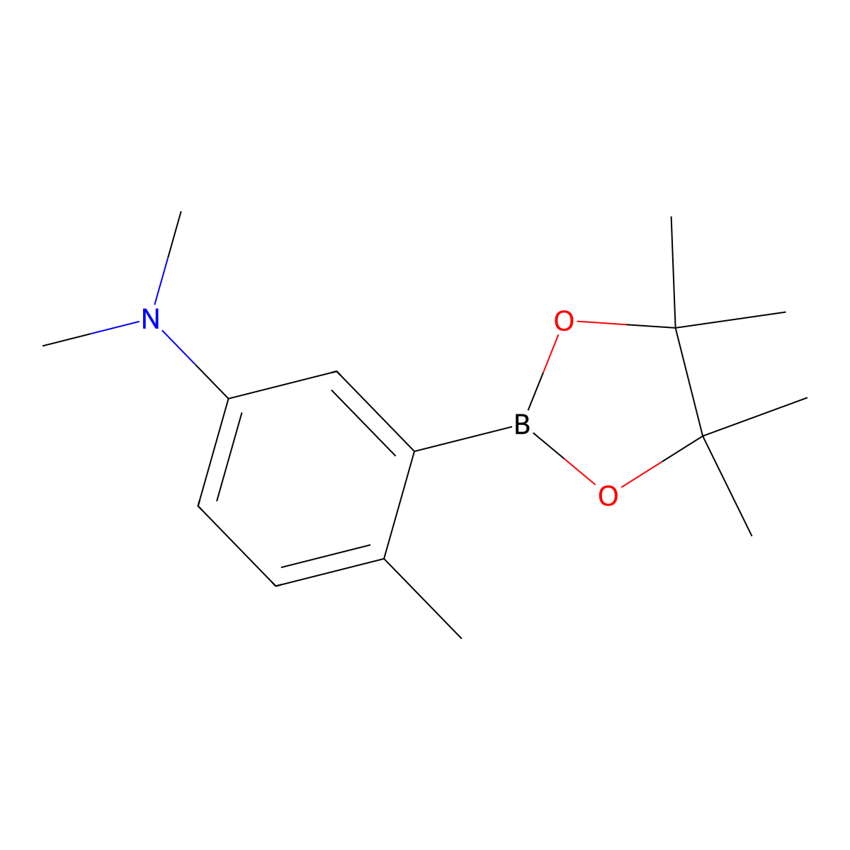 5-(Dimethylamino)-2-methylphenylboronic acid pinacol ester molecular structure, CAS 2824969-48-2