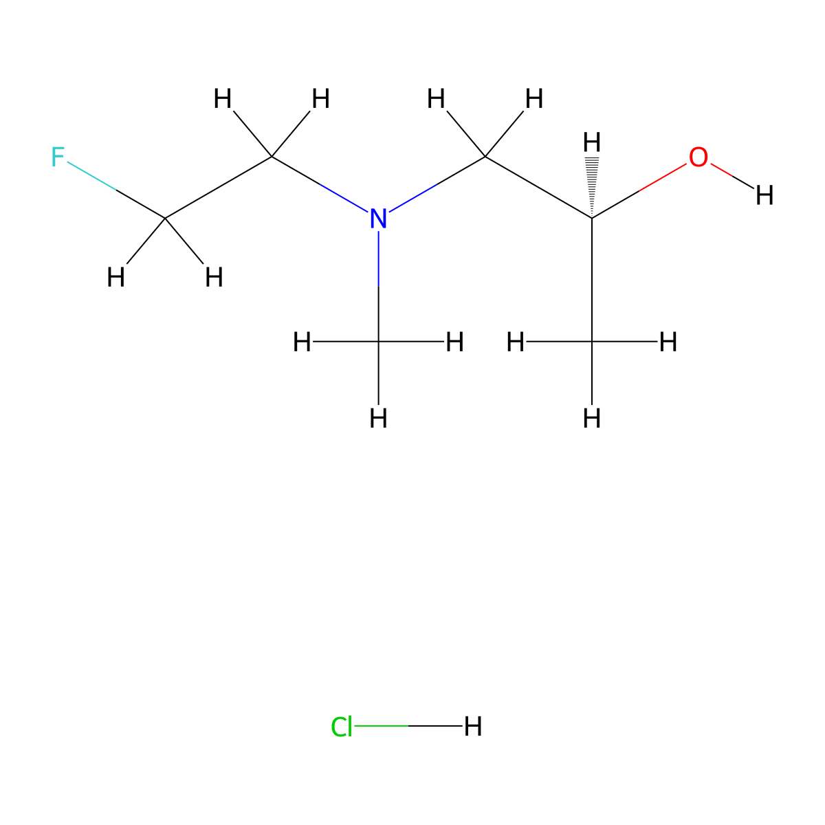 (2S)-1-[(2-fluoroethyl)(methyl)amino]propan-2-olhydrochloride molecular structure, CAS 2824986-55-0