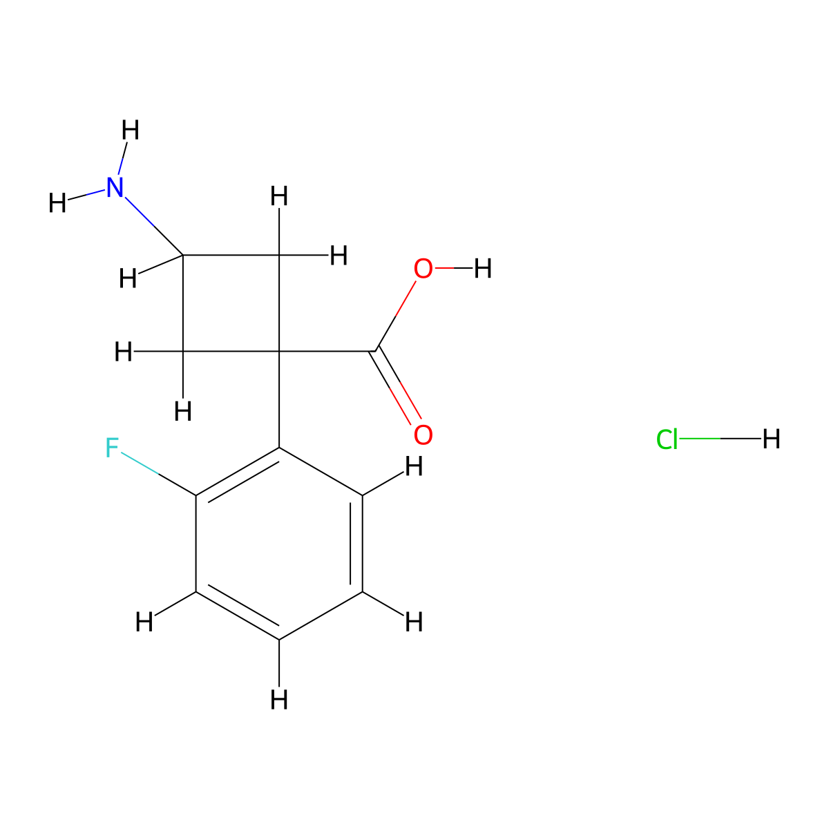 3-Amino-1-(2-fluorophenyl)cyclobutane-1-carboxylic acid hydrochloride molecular structure, CAS 2824986-97-0