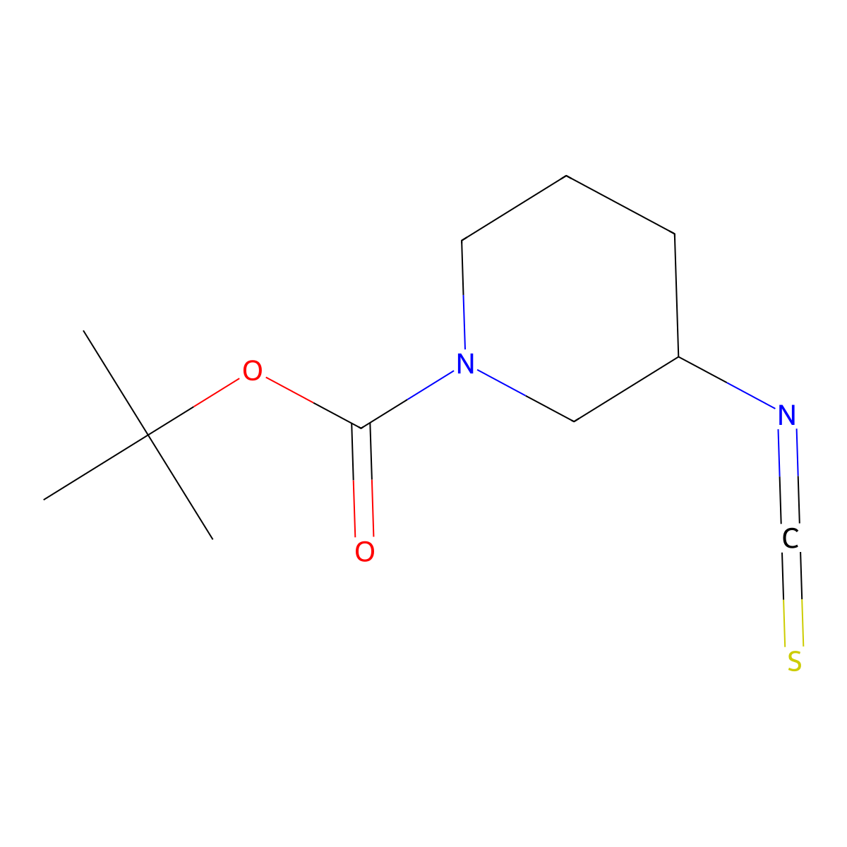 tert-butyl(3S)-3-isothiocyanatopiperidine-1-carboxylate molecular structure, CAS 2824987-09-7