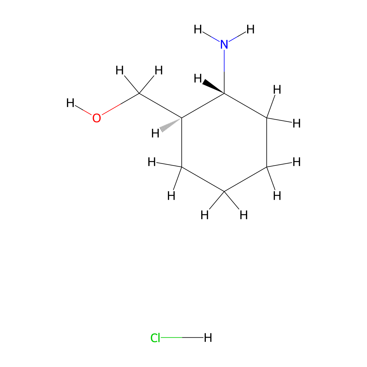 rac-((1R,2R)-2-aminocyclohexyl)methanol hydrochloride molecular structure, CAS 28250-45-5