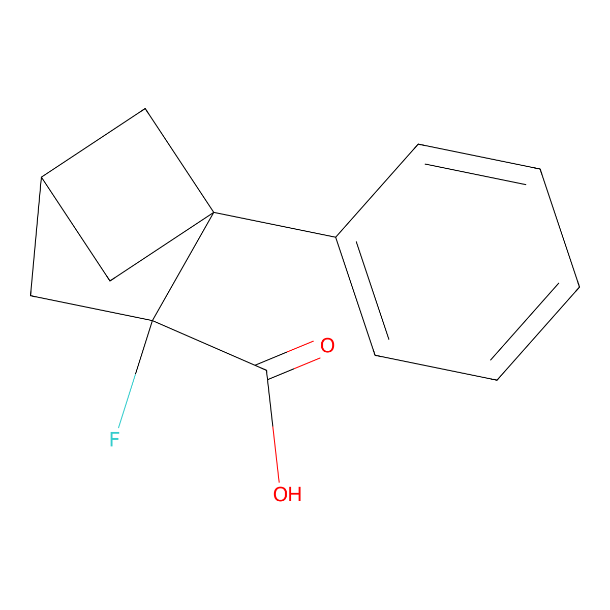2-Fluoro-1-phenylbicyclo[2.1.1]hexane-2-carboxylicacid molecular structure, CAS 282500-51-0