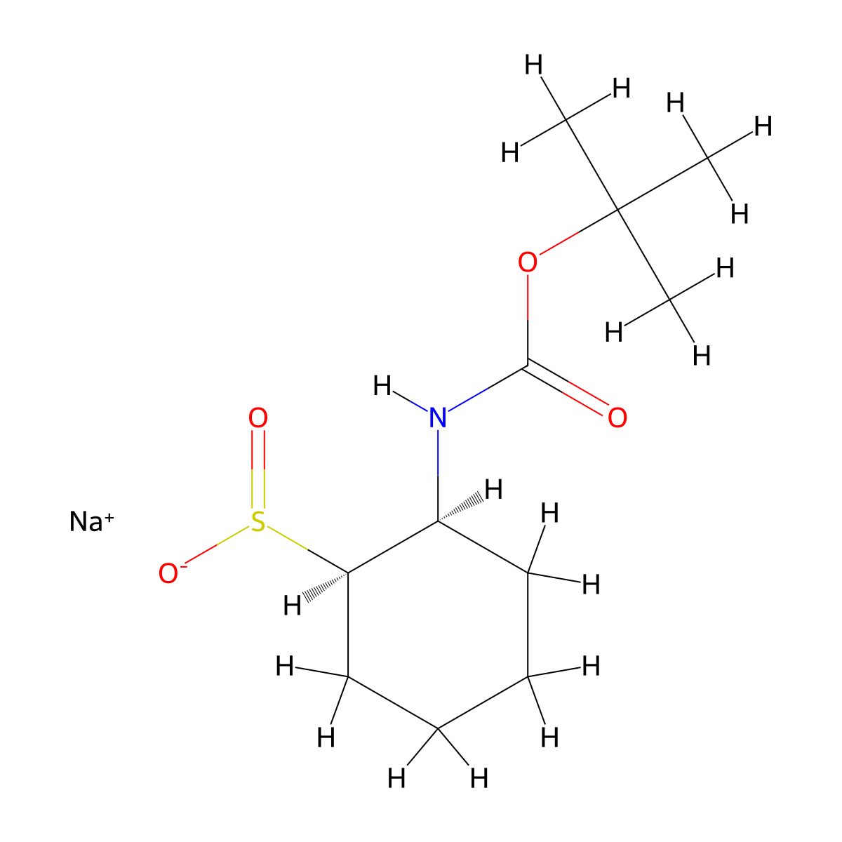 sodium (1R,2S)-2-{[(tert-butoxy)carbonyl]amino}cyclohexane-1-sulfinate molecular structure, CAS 2825003-91-4