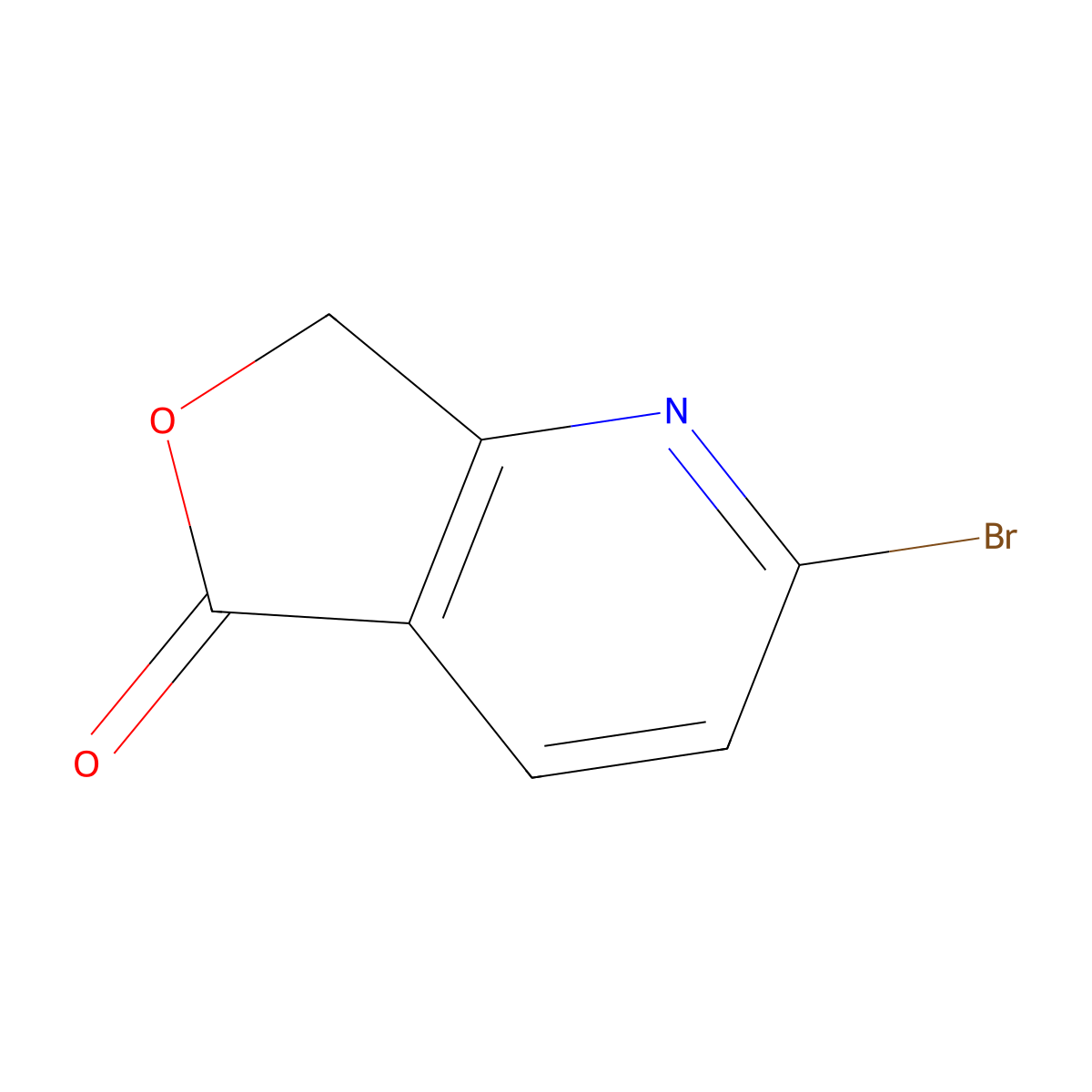 2-bromo-5H,7H-furo[3,4-b]pyridin-5-one molecular structure, CAS 2825004-93-9