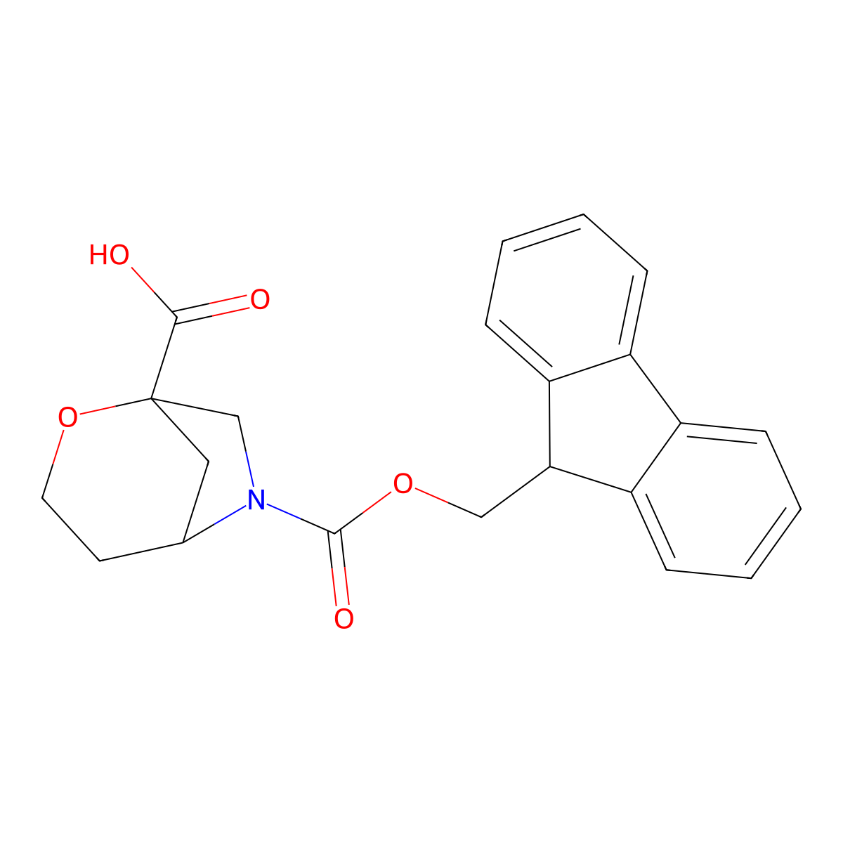 6-{[(9H-fluoren-9-yl)methoxy]carbonyl}-2-oxa-6-azabicyclo[3.2.1]octane-1-carboxylicacid molecular structure, CAS 2825004-98-4