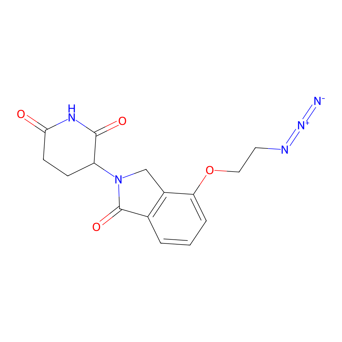 3-[4-(2-azidoethoxy)-1-oxo-2,3-dihydro-1H-isoindol-2-yl]piperidine-2,6-dione molecular structure, CAS 2825005-15-8
