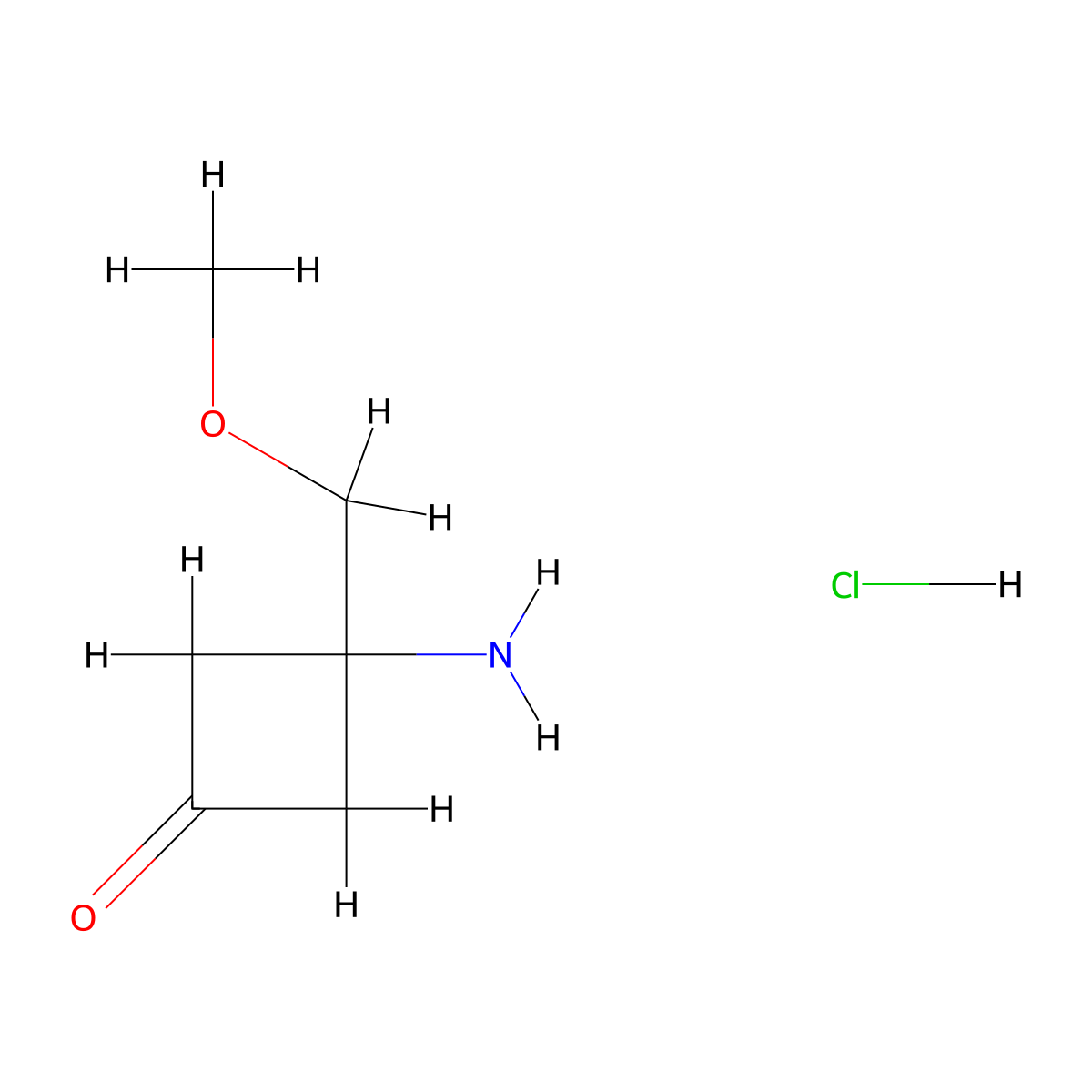 3-Amino-3-(methoxymethyl)cyclobutan-1-onehydrochloride molecular structure, CAS 2825005-28-3