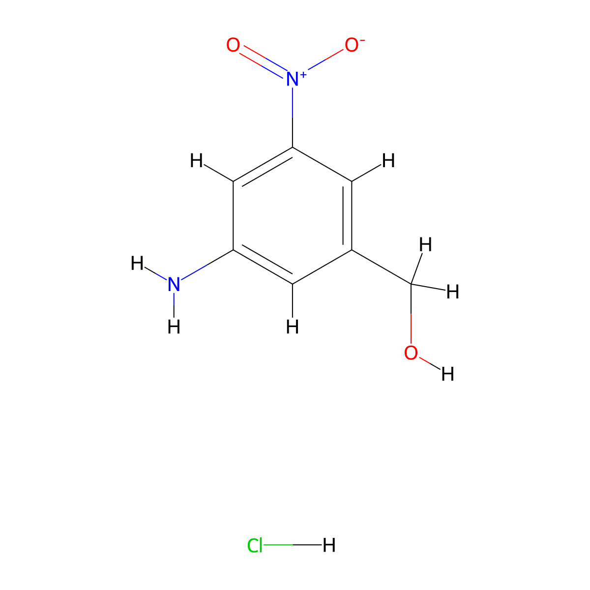 (3-Amino-5-nitrophenyl)methanolhydrochloride molecular structure, CAS 2825005-40-9