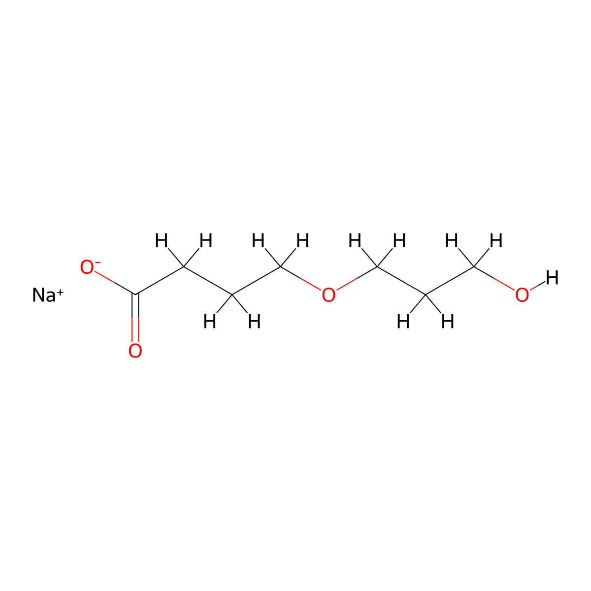 Sodium4-(3-hydroxypropoxy)butanoate molecular structure, CAS 2825005-55-6