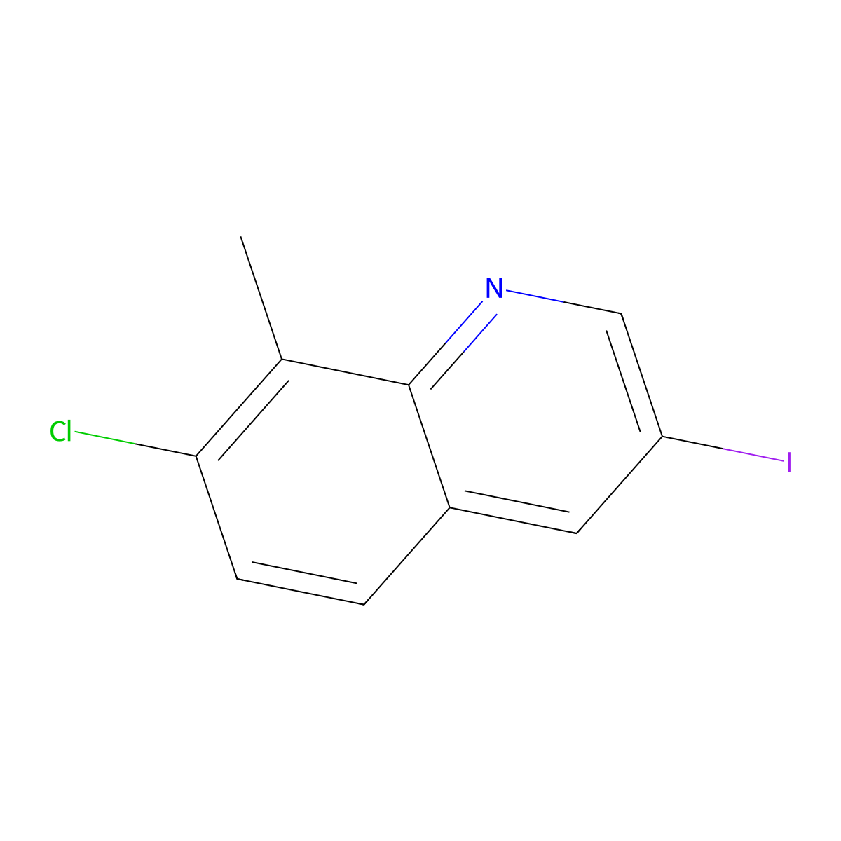 7-Chloro-3-iodo-8-methylquinoline molecular structure, CAS 2825005-69-2