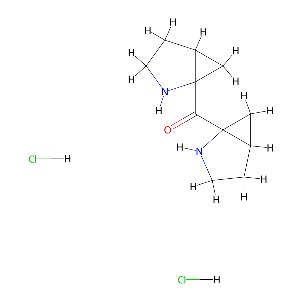 1-{2-Azabicyclo[3.1.0]hexane-1-carbonyl}-2-azabicyclo[3.1.0]hexane dihydrochloride molecular structure, CAS 2825005-76-1