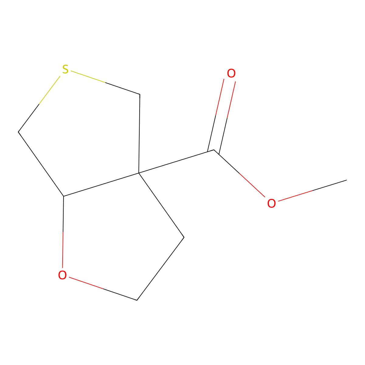 Methyl hexahydrothieno[3,4-b]furan-3a-carboxylate molecular structure, CAS 2825005-79-4