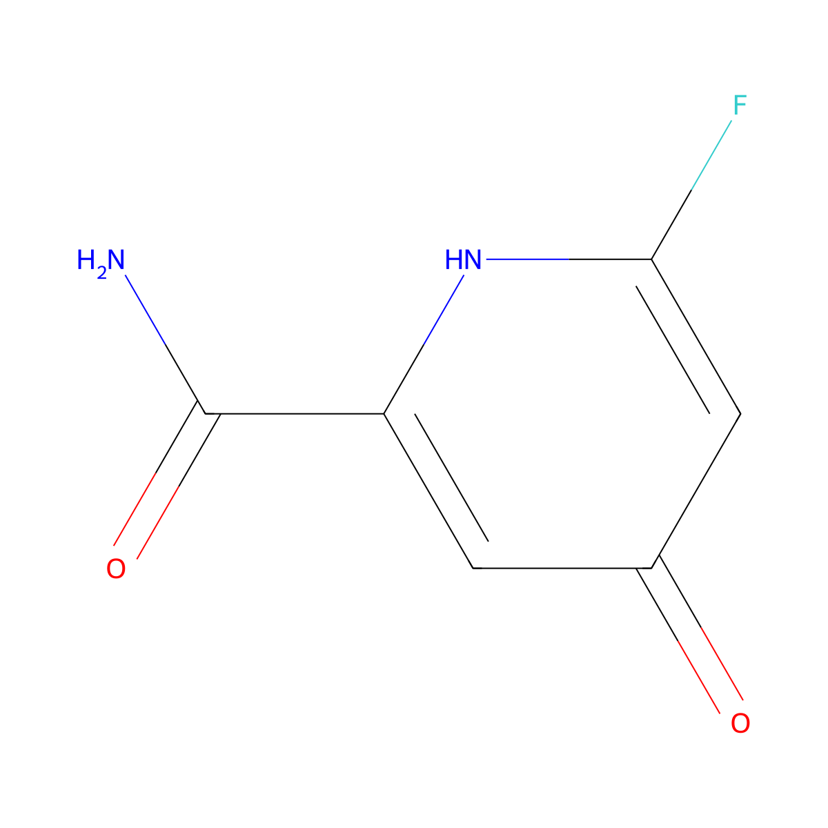 6-Fluoro-4-hydroxypyridine-2-carboxamide molecular structure, CAS 2825005-84-1