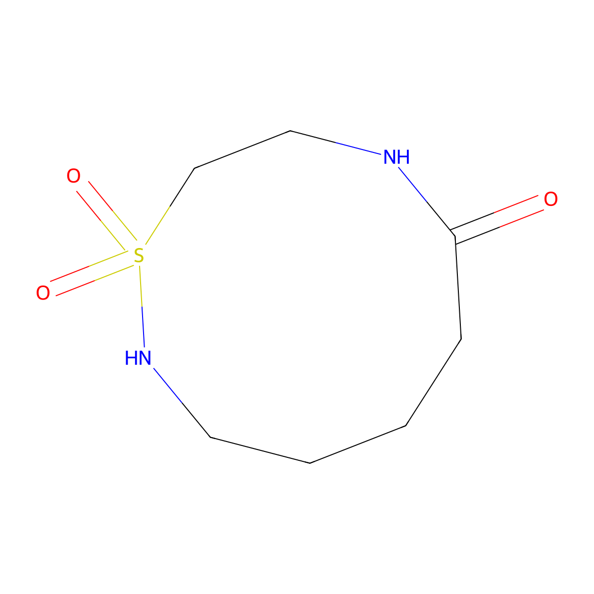 1lambda6,2,8-Thiadiazecane-1,1,7-trione molecular structure, CAS 2825005-94-3