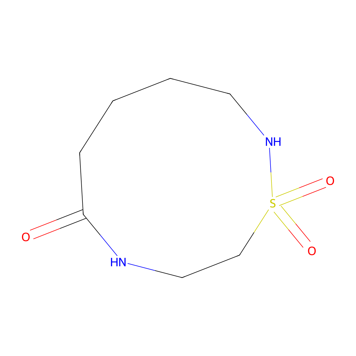 1lambda6,2,8-Thiadiazecane-1,1,7-trione molecular structure, CAS 2825005-94-3