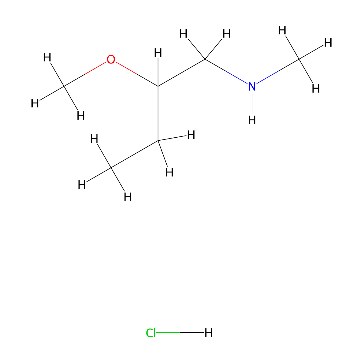 (2-Methoxybutyl)(methyl)aminehydrochloride molecular structure, CAS 2825006-08-2