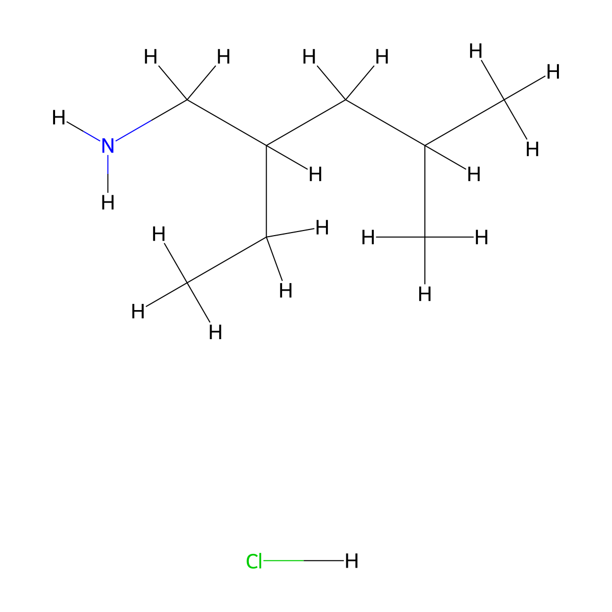 4-(Aminomethyl)-2-methylhexanehydrochloride molecular structure, CAS 2825006-15-1