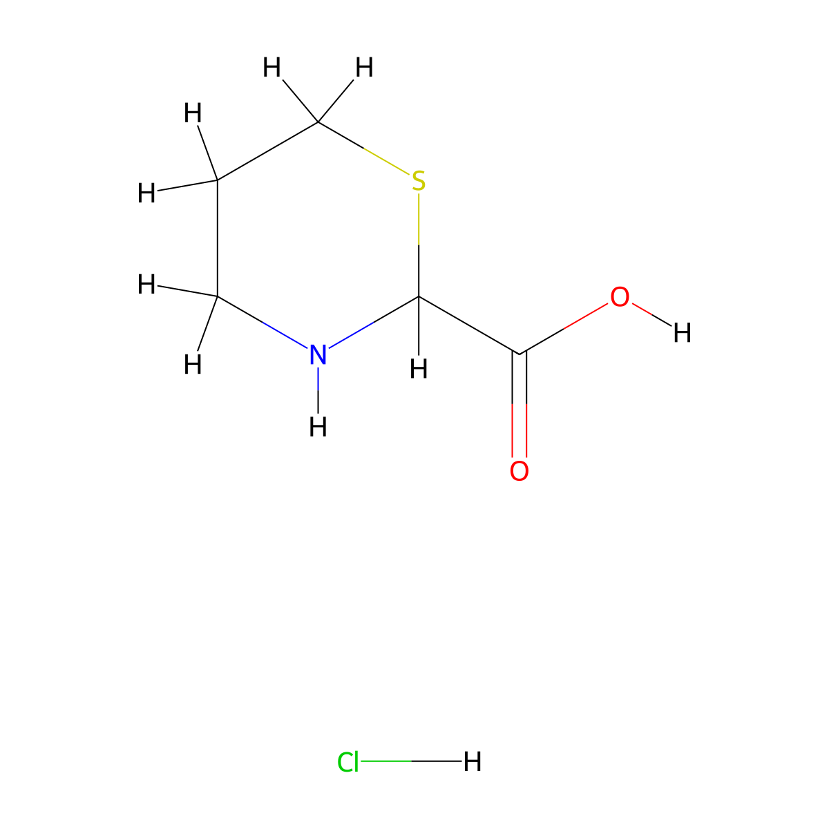1,3-Thiazinane-2-carboxylic acid hydrochloride molecular structure, CAS 2825006-19-5