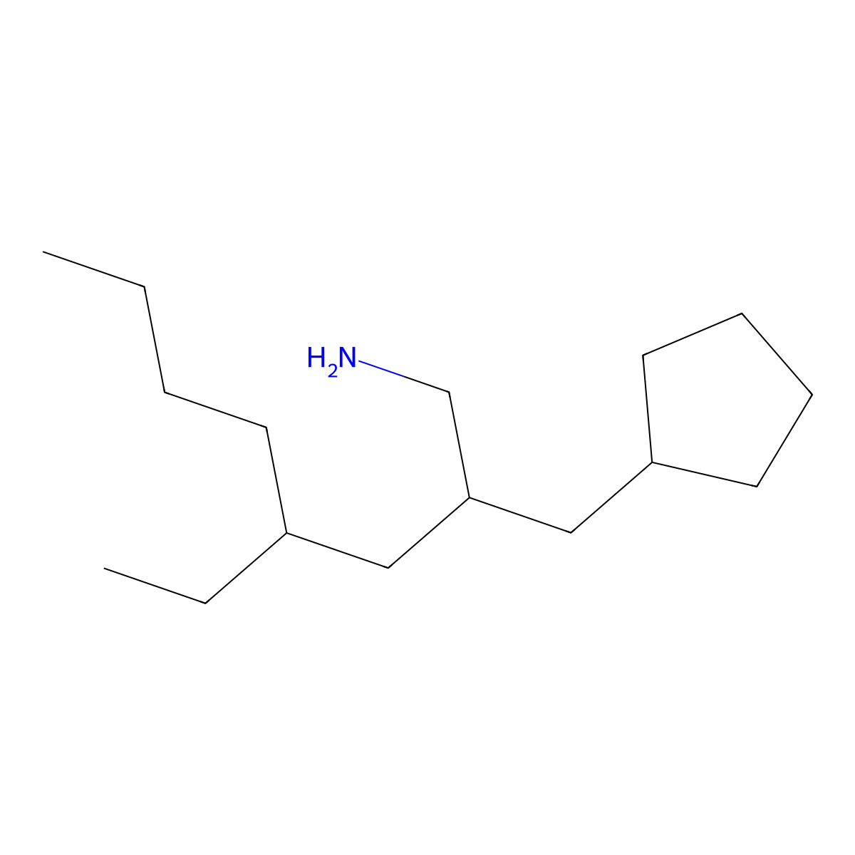 [2-(Aminomethyl)-4-ethyloctyl]cyclopentane molecular structure, CAS 2825006-28-6