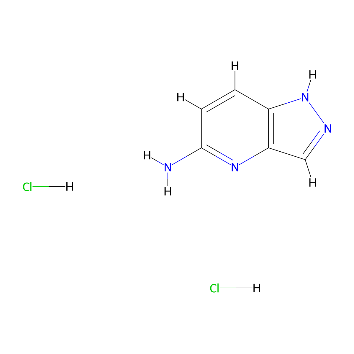 1H-pyrazolo[4,3-b]pyridin-5-amine dihydrochloride molecular structure, CAS 2825006-30-0