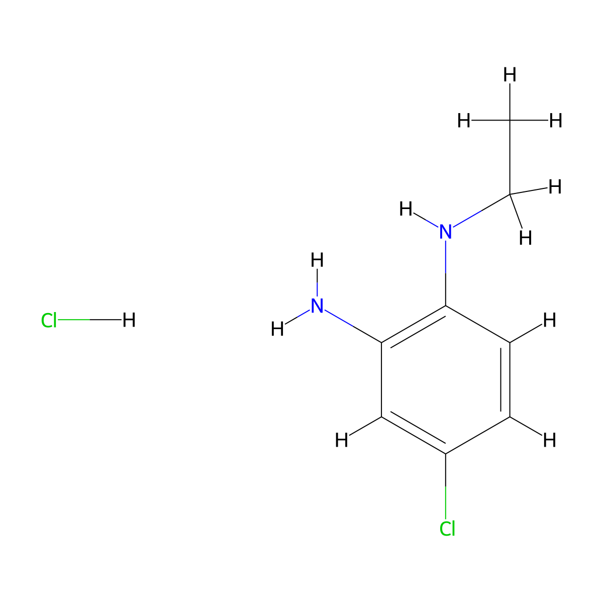 4-chloro-N1-ethylbenzene-1,2-diamine hydrochloride molecular structure, CAS 2825006-37-7