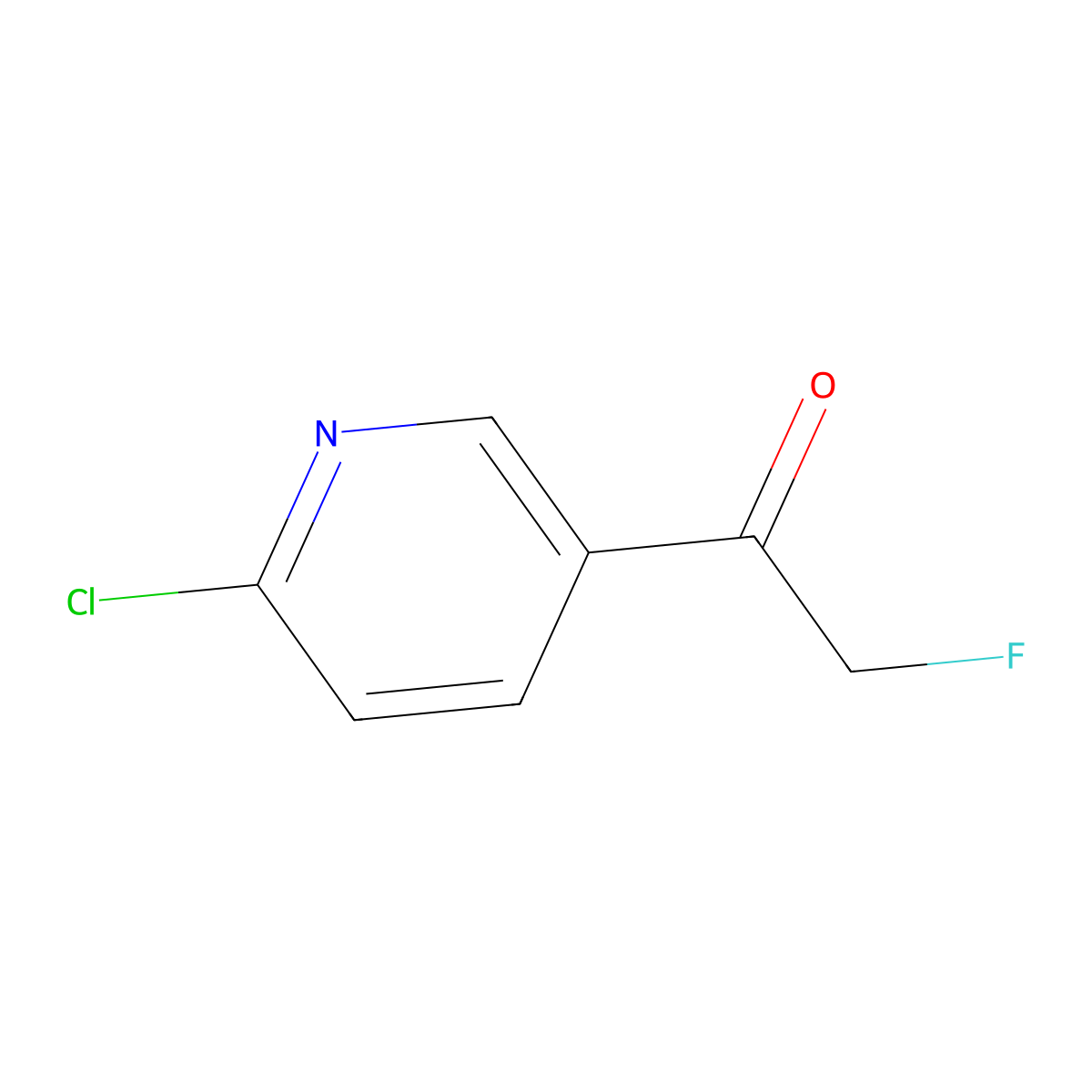 1-(6-Chloropyridin-3-yl)-2-fluoroethan-1-one molecular structure, CAS 2825006-39-9