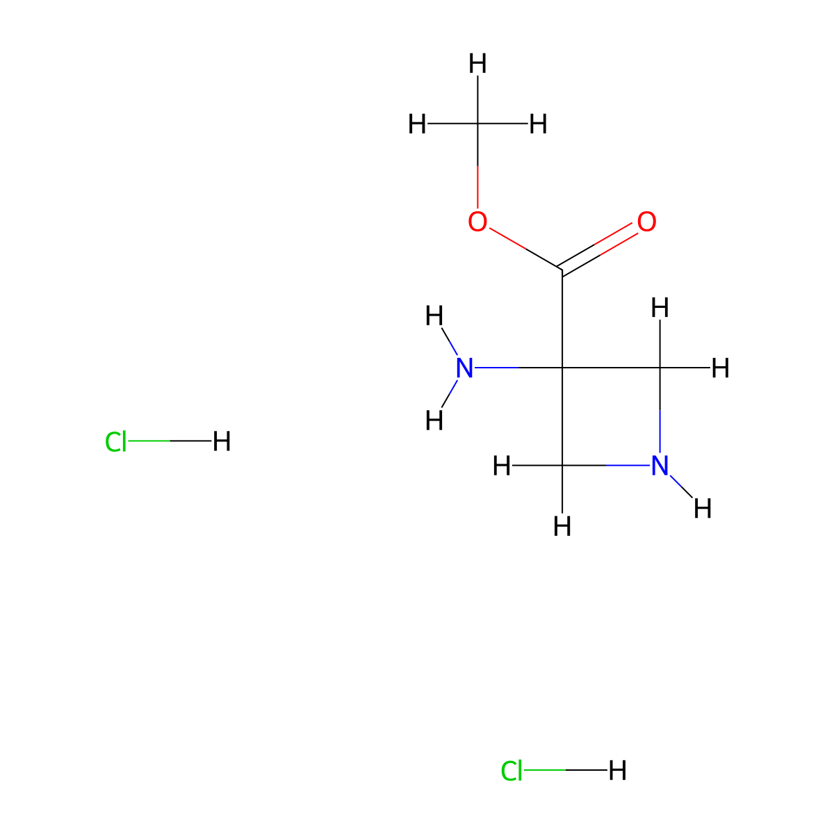 Methyl3-aminoazetidine-3-carboxylatedihydrochloride molecular structure, CAS 2825006-40-2