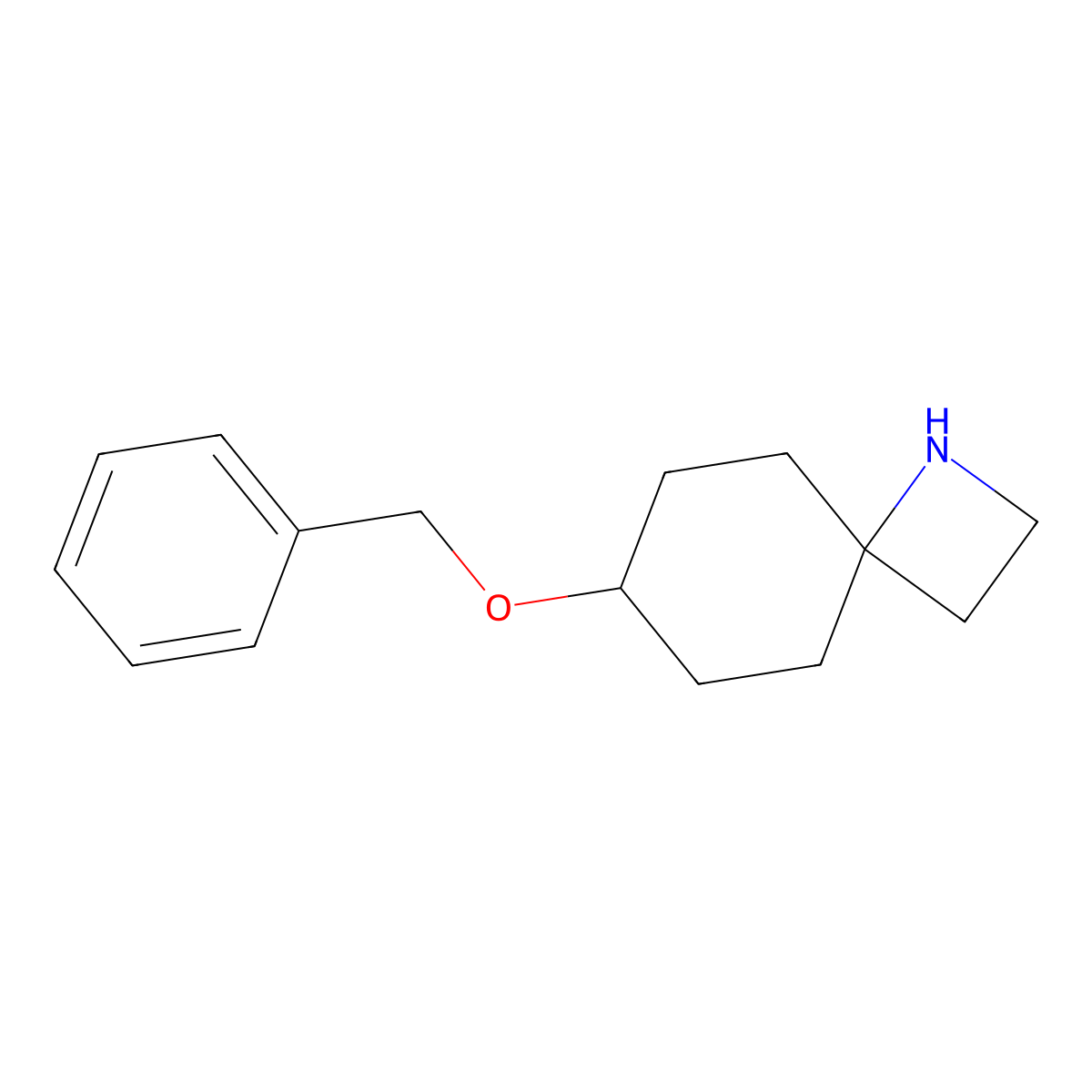 7-(Benzyloxy)-1-azaspiro[3.5]nonane molecular structure, CAS 2825006-54-8