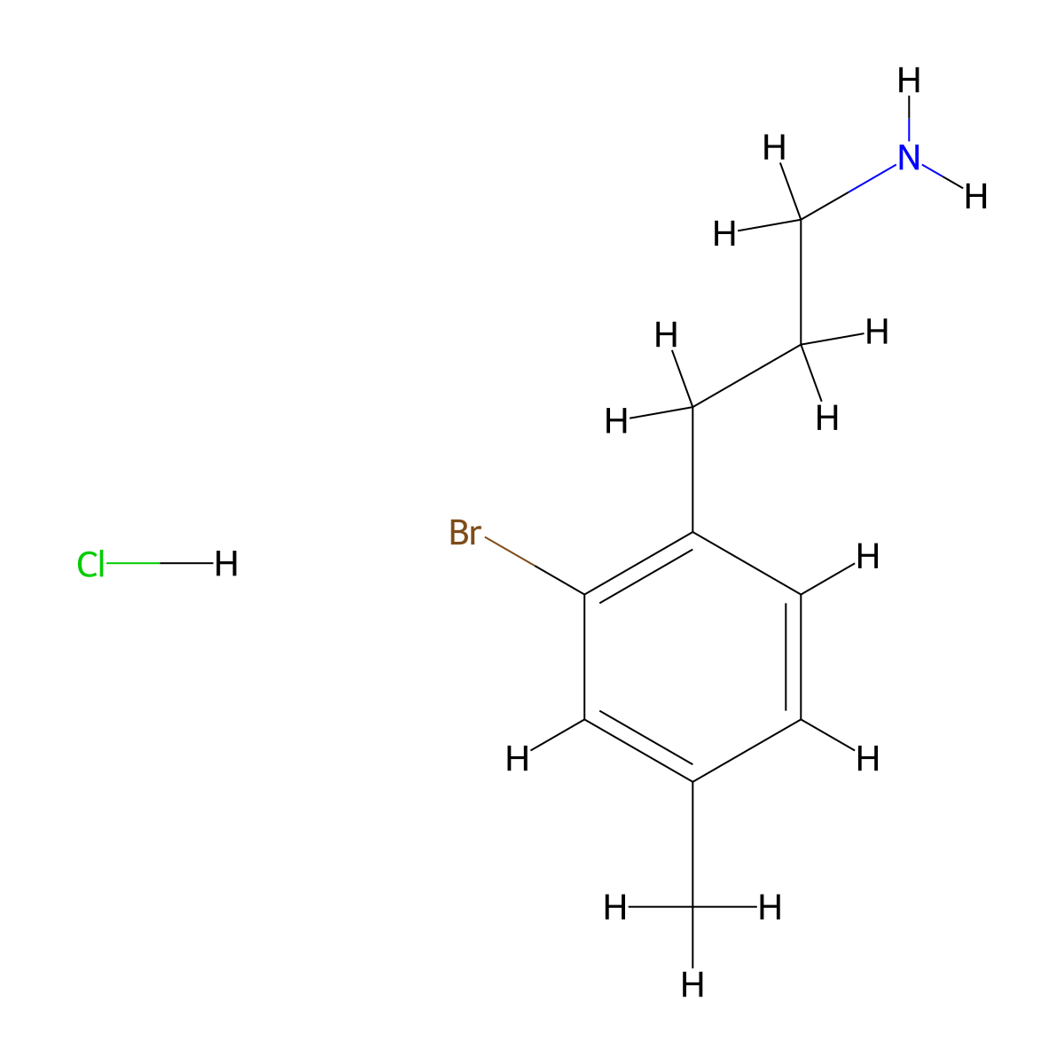 3-(2-Bromo-4-methylphenyl)propan-1-aminehydrochloride molecular structure, CAS 2825006-70-8