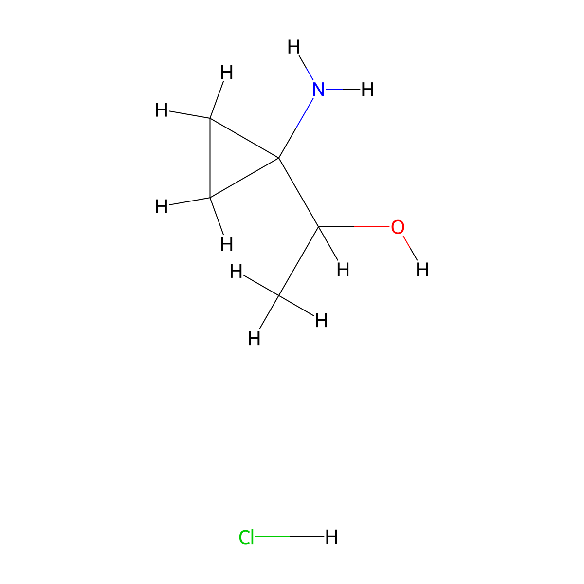 1-(1-Aminocyclopropyl)ethan-1-ol hydrochloride molecular structure, CAS 2825007-20-1