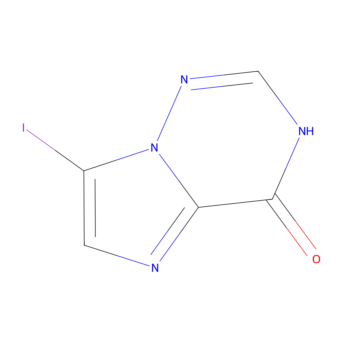 7-Iodoimidazo[2,1-f][1,2,4]triazin-4-ol molecular structure, CAS 2825007-23-4
